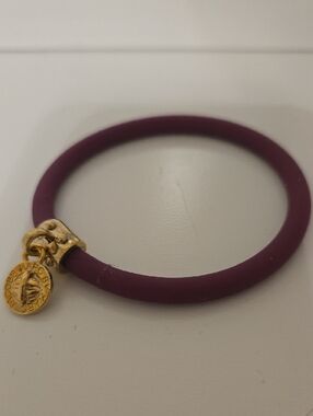 Marc By Marc Jacobs Purple Elastic Bracelet with Gold Charm Nwot